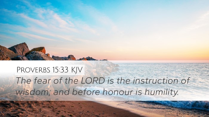 Proverbs 15:33 Bible Commentary