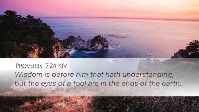 Proverbs 17:24 Bible Commentary