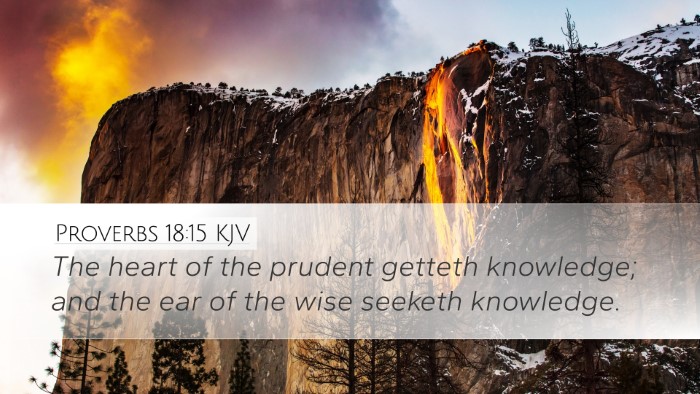 Proverbs 18:15 Bible Commentary