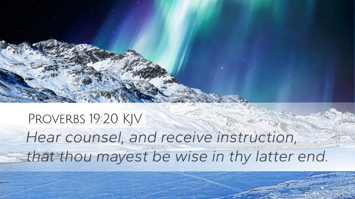 Proverbs 19:20 Bible Commentary