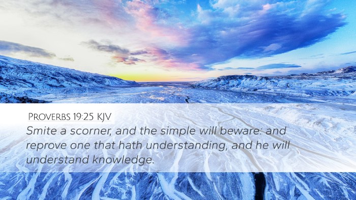 Proverbs 19:25 Bible Commentary