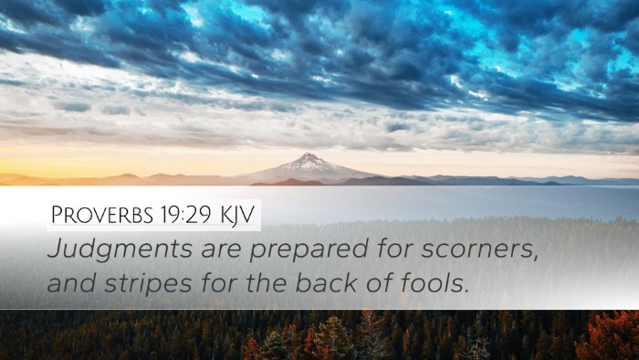 Proverbs 19:29 Bible Commentary