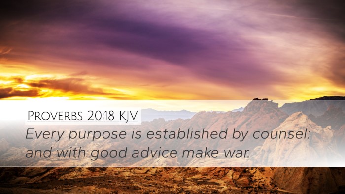 Proverbs 20:18 Bible Commentary