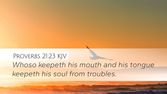 Proverbs 21:23 Bible Commentary