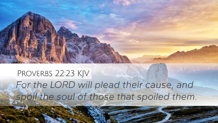 Proverbs 22:23 Bible Commentary