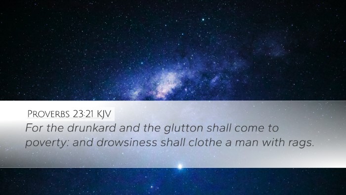 Proverbs 23:21 Bible Commentary