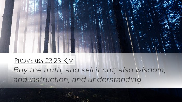 Proverbs 23:23 Bible Commentary