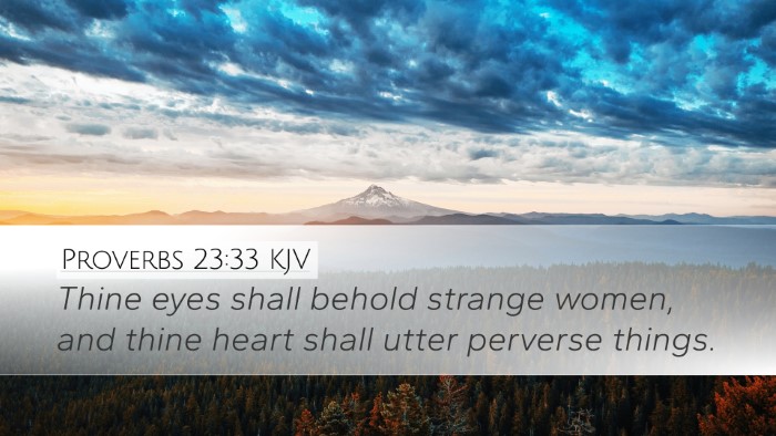 Proverbs 23:33 Bible Commentary