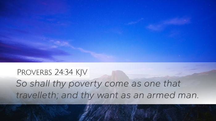 Proverbs 24:34 Bible Commentary