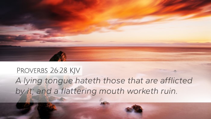 Proverbs 26:28 Bible Commentary