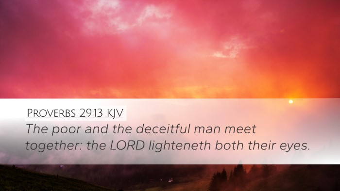 Proverbs 29:13 Bible Commentary