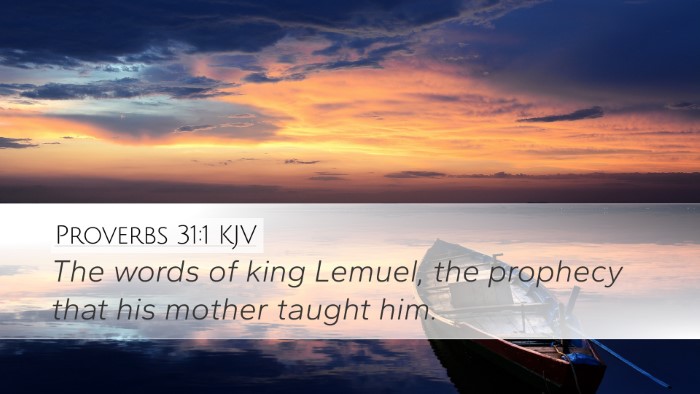 Proverbs 31:1 Bible Commentary