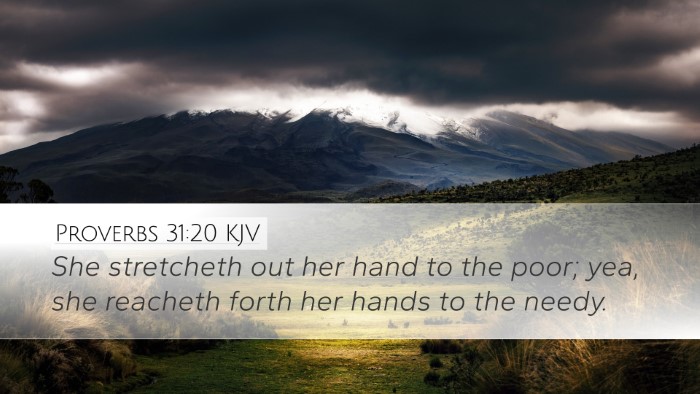 Proverbs 31:20 Bible Commentary