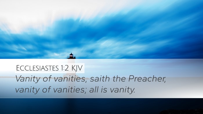 Ecclesiastes 1:2 Bible Commentary