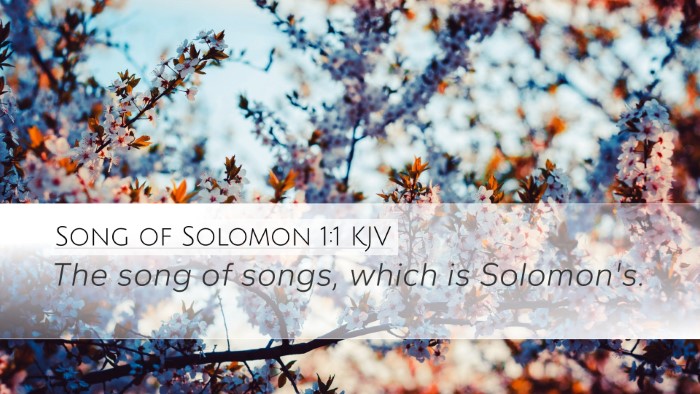 Song of Solomon 1:1 Bible Commentary