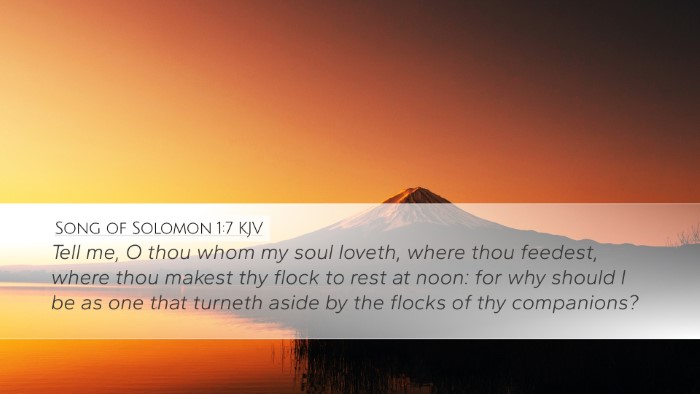 Song of Solomon 1:7 Bible Commentary