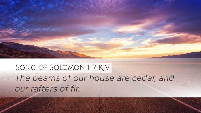 Song of Solomon 1:17 Bible Commentary