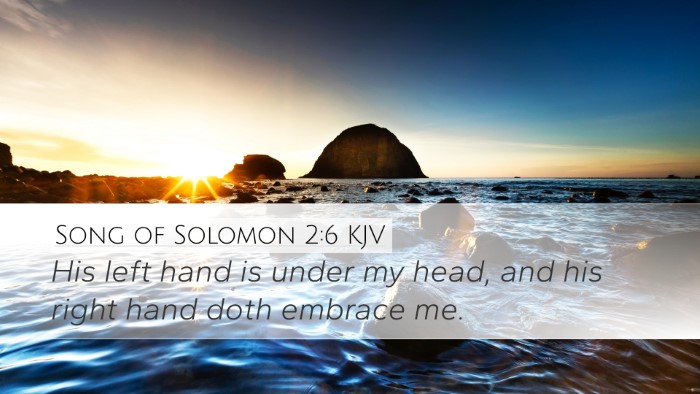 Song of Solomon 2:6 Bible Commentary