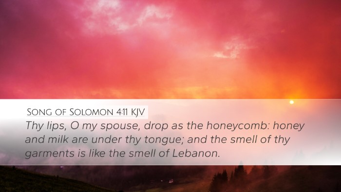 Song of Solomon 4:11 Bible Commentary