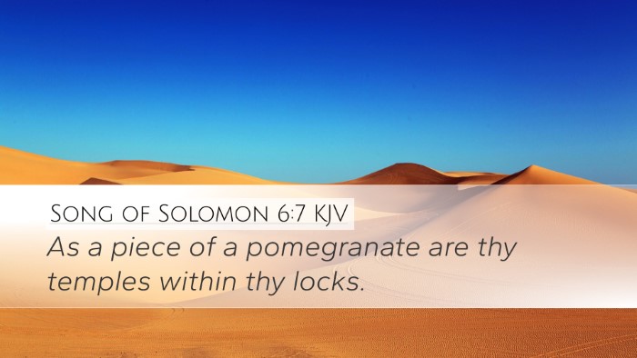 Song of Solomon 6:7 Bible Commentary