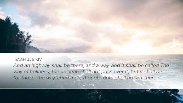 Isaiah 35:8 Bible Commentary