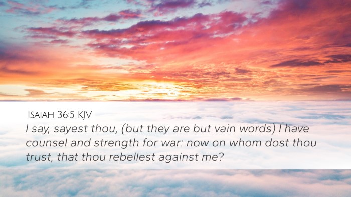 Isaiah 36:5 Bible Commentary