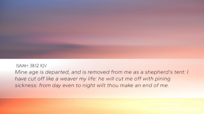 Isaiah 38:12 Bible Commentary