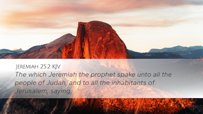 Jeremiah 25:2 Bible Commentary