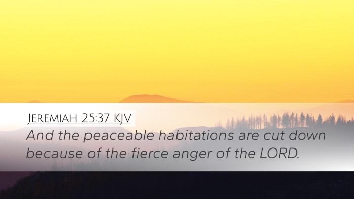 Jeremiah 25:37 Bible Commentary