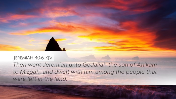 Jeremiah 40:6 Bible Commentary