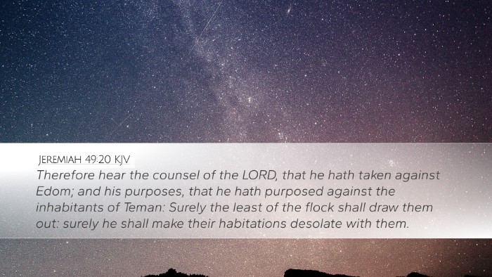 Jeremiah 49:20 Bible Commentary