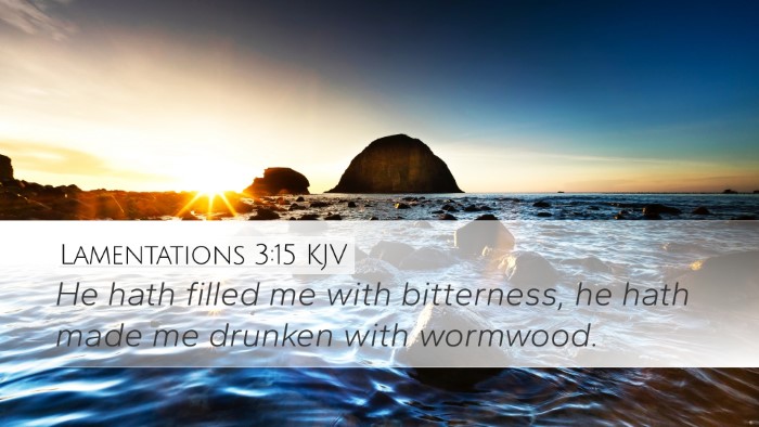 Lamentations 3:15 Bible Commentary