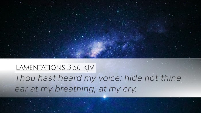 Lamentations 3:56 Bible Commentary