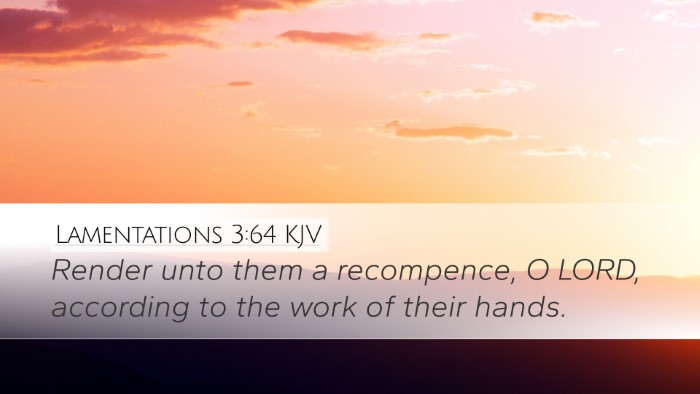 Lamentations 3:64 Bible Commentary