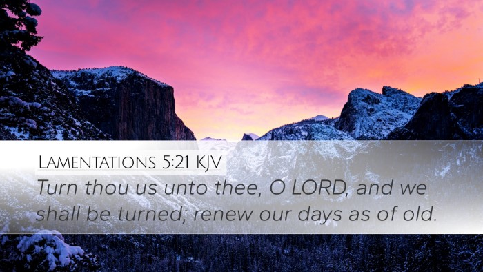 Lamentations 5:21 Bible Commentary