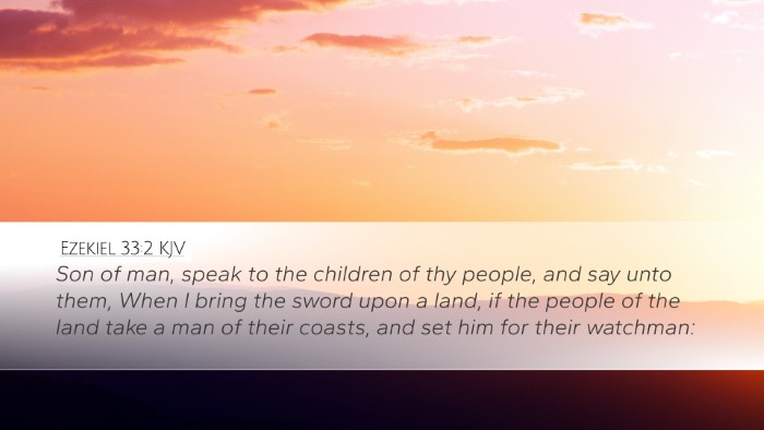 Ezekiel 33:2 Bible Commentary