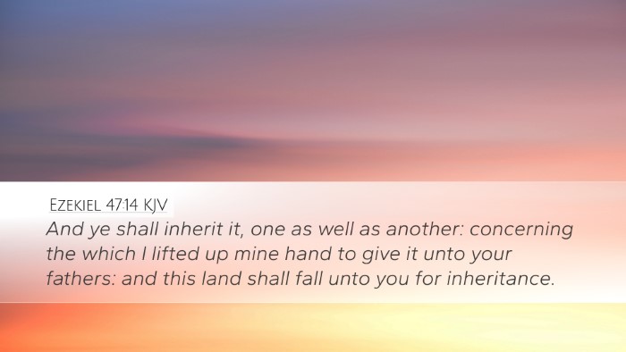 Ezekiel 47:14 Bible Commentary