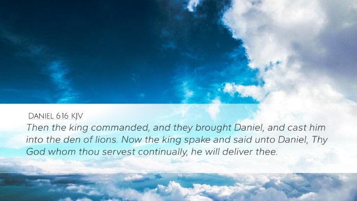 Daniel 6:16 Bible Commentary