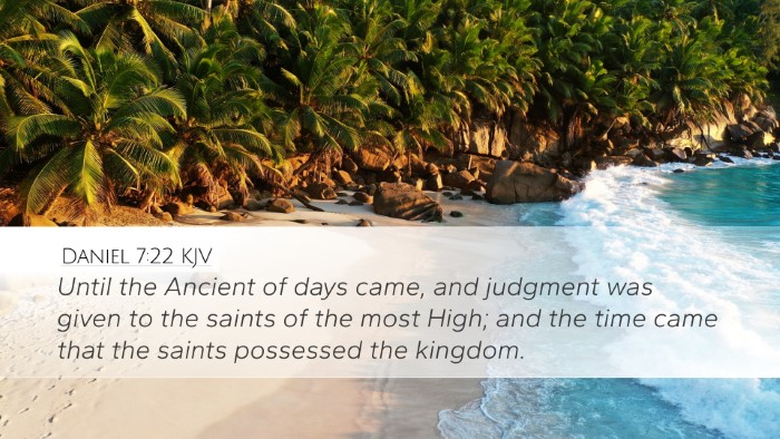 Daniel 7:22 Bible Commentary