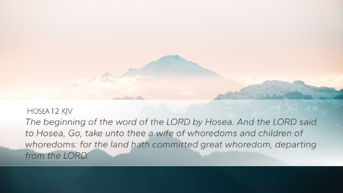 Hosea 1:2 Bible Commentary