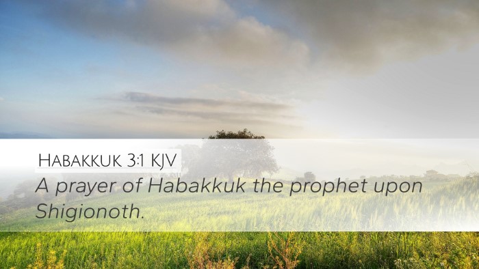 Habakkuk 3:1 Bible Commentary