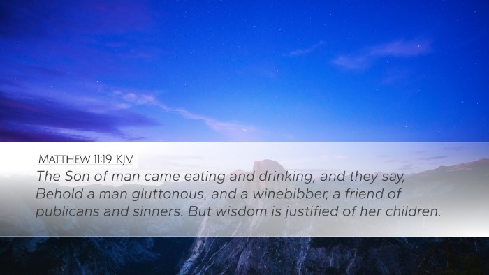 Matthew 11:19 Bible Commentary