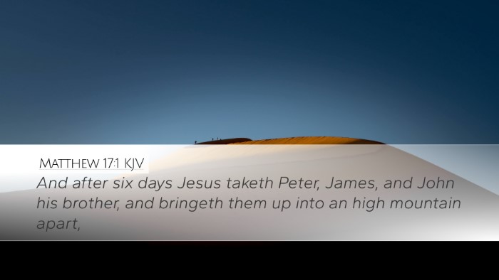 Matthew 17:1 Bible Commentary