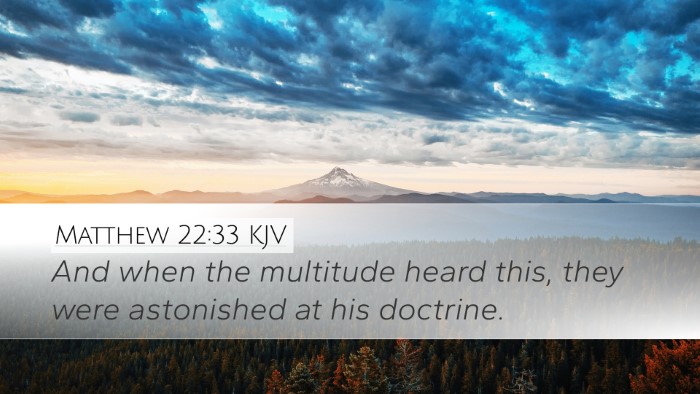 Matthew 22:33 Bible Commentary