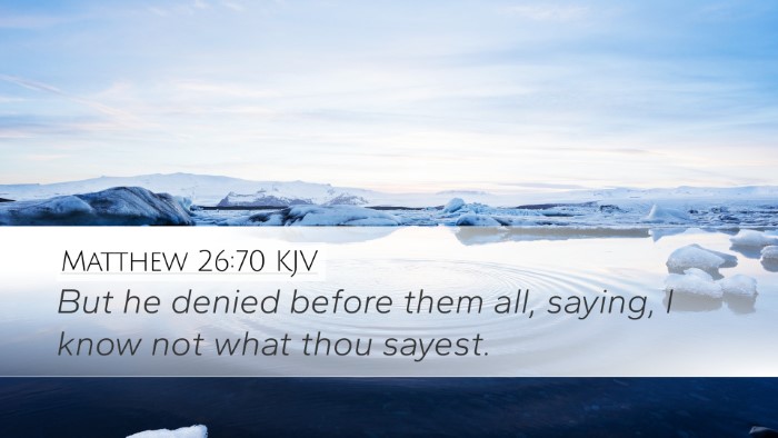 Matthew 26:70 Bible Commentary