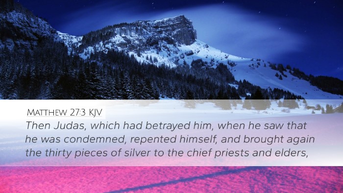 Matthew 27:3 Bible Commentary