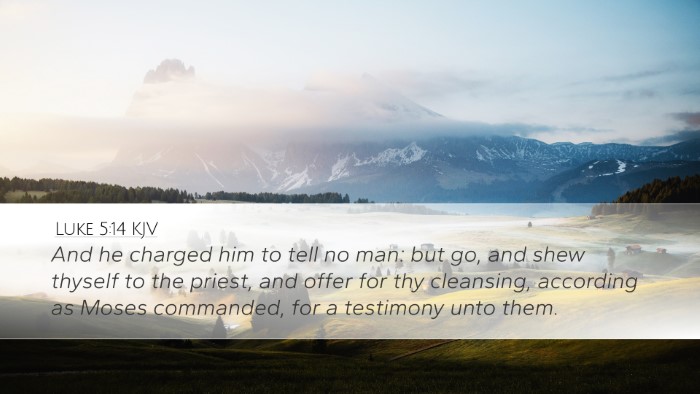 Luke 5:14 Bible Commentary