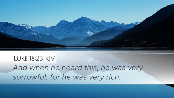 Luke 18:23 Bible Commentary