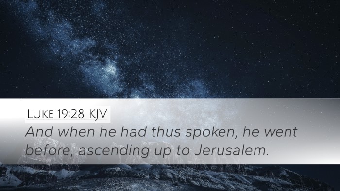 Luke 19:28 Bible Commentary