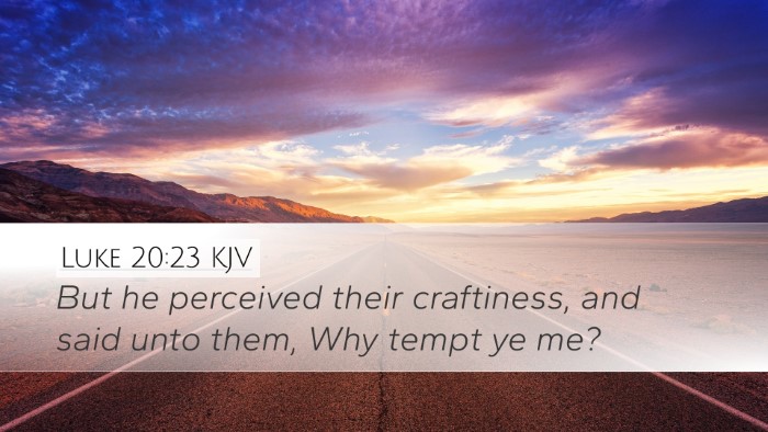 Luke 20:23 Bible Commentary